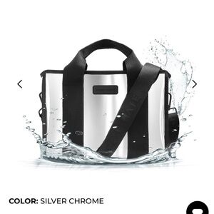 Case-Mate Jelly Zip Tote With Crossbody in Silver Chrome